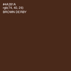 #4A281A - Brown Derby Color Image
